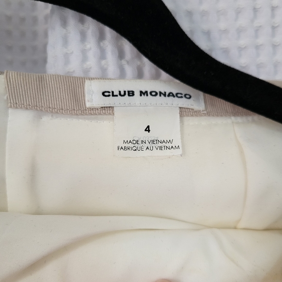 Club Monaco off-white skirt with grosgrain trim size 4 - Picture 4 of 6